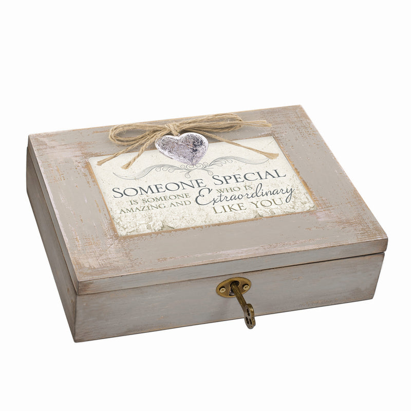 Cottage Garden Someone Special Amazing Natural Taupe Jewelry Music Box Plays Wonderful World