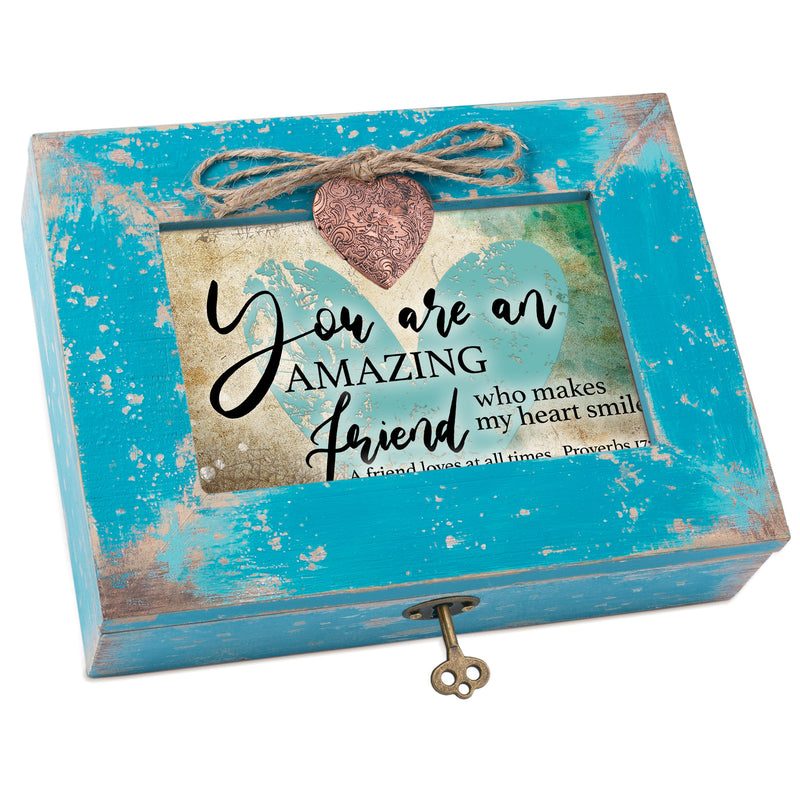 You are an Amazing Friend Locket Music Box Plays Ave Maria