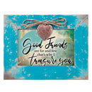 Cottage Garden Friend Heart Blush Pink Distressed Locket Music Box Plays That's What Friends are for