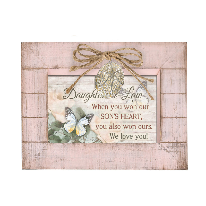 Cottage Garden Daughter in Law Love Blush Pink Distressed Locket Music Box Plays You Light Up My Life