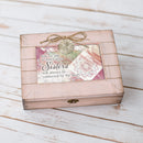 Cottage Garden Sisters Connected Heart Blush Pink Distressed Locket Music Box Plays You Light Up My Life