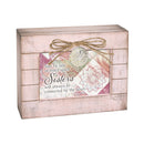 Cottage Garden Sisters Connected Heart Blush Pink Distressed Locket Music Box Plays You Light Up My Life