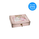 Cottage Garden My Friend My Daughter Forever Blush Pink Distressed Locket Music Box Plays You Light Up My Life