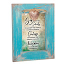 Serenity Prayer Inspirational Teal Locket Picture Frame