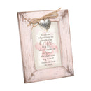 Cottage Garden Who Knows My Heart from Inside Blush Pink Distressed Locket Easel Back Picture Frame