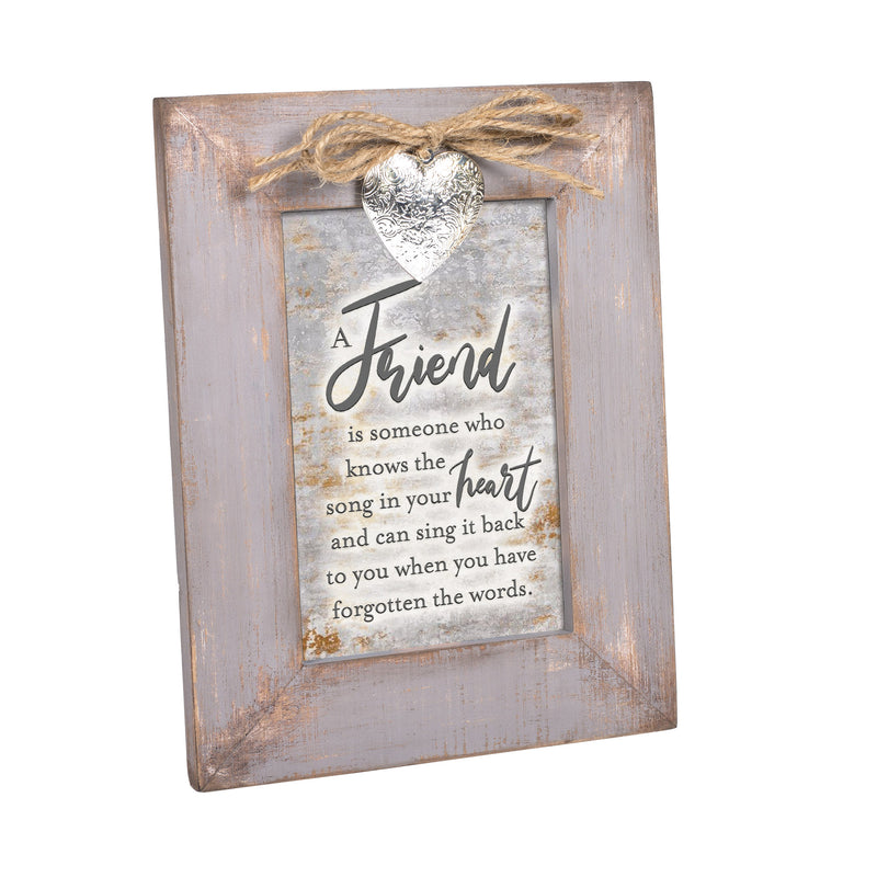 A Friend Knows the Song in Your Heart Grey Locket Picture Frame