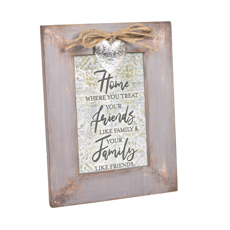 Home is Where Friends are Like Family Grey Locket Picture Frame