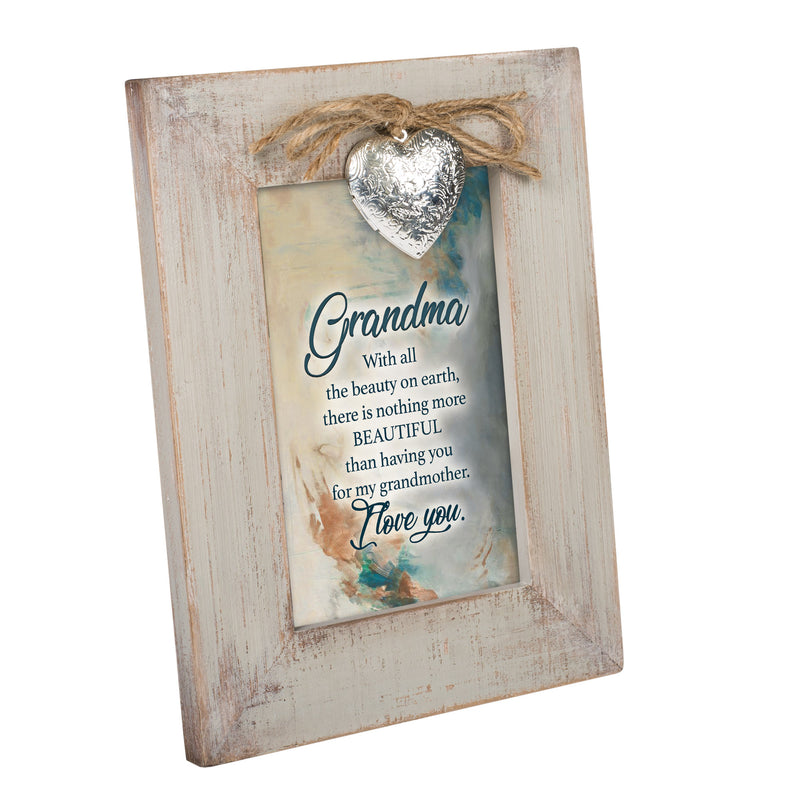 Grandma Nothing More Beautiful Wood Locket Picture Frame