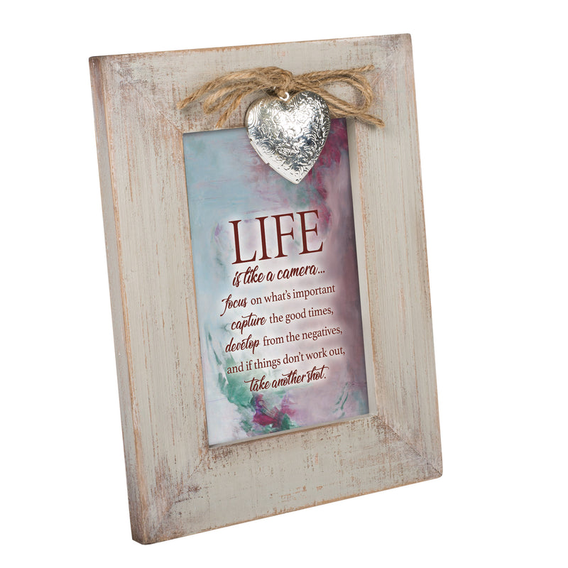Life is Like a Camera Wood Locket Picture Frame