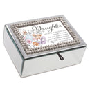 Daughter Love Rhinestone Mirror Music Box Plays You Are My Sunshine