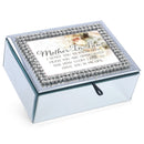 Mother-In-Law Rhinestone Mirror Music Box Plays Wind Beneath My Wings