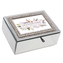 Grandmother My Heart Rhinestone Mirror Music Box Plays Amazing Grace