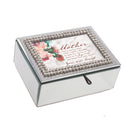 Mother Loved Rhinestone Mirror Music Box Plays Wind Beneath My Wings
