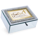 Repent And Be Baptized Rhinestone Mirror Music Box Plays Ave Maria