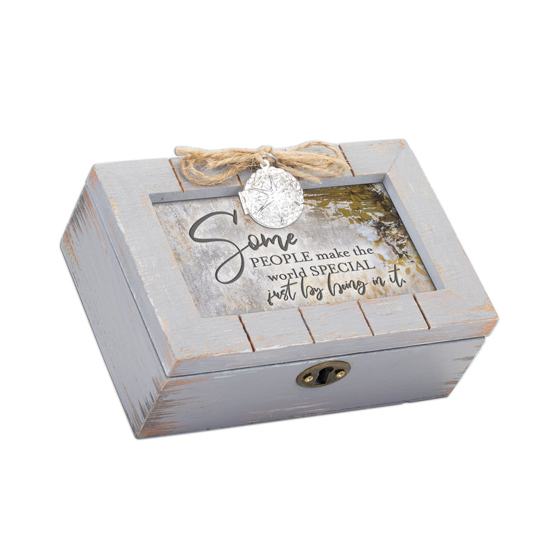 Special Grey Locket Music Box Plays That's What Friends Are For