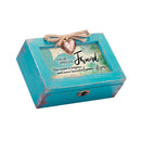Teal Distressed Locket Music Box Plays That's What Friends Are For