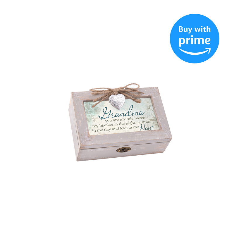 Grandma Safe Haven Blanket Smile Natural Taupe Jewelry Music Box Plays Wind Beneath My Wings