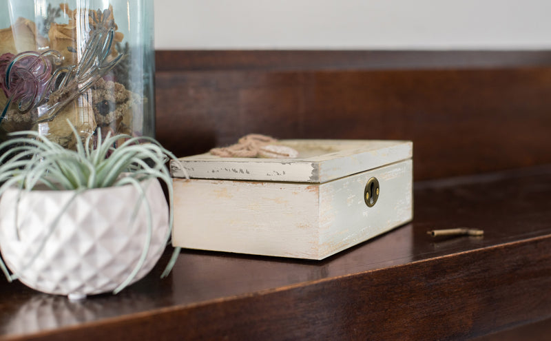Cottage Garden Sister Always Heart Natural Taupe Wood Locket Petite Music Box Plays Wonderful World