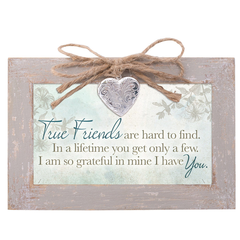 True Friends Hard to Find Natural Taupe Jewelry Music Box Plays Wonderful World