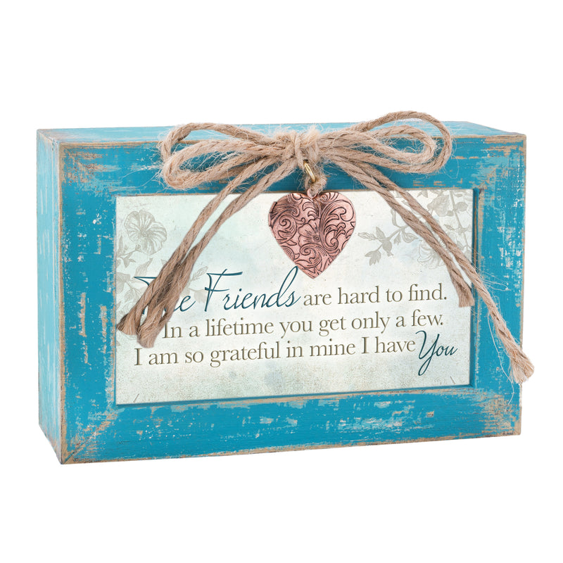 True Friends Teal Locket Music Box Plays That's What Friends Are For
