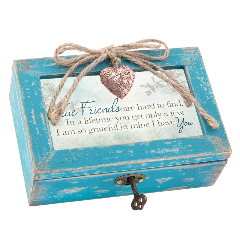 True Friends Teal Locket Music Box Plays That's What Friends Are For