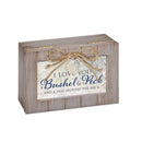 Cottage Garden Love You A Bushel A Peck A Hug Grey Locket Petite Music Box Plays Light Up My Life