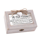 Cottage Garden Grandma Treasures Natural Taupe Wood Locket Petite Music Box Plays How Great Thou Art