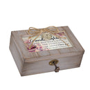 Cottage Garden Granddaughter Blessing to Me Grey Distressed Locket Petite Music Box Plays Amazing Grace