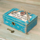 Cottage Garden Glory of Friendship Teal Locket Petite Music Box Plays That's What Friends are for
