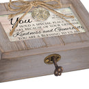 Cottage Garden You are A Blessing to Us All Grey Locket Petite Music Box Plays Friend in Jesus