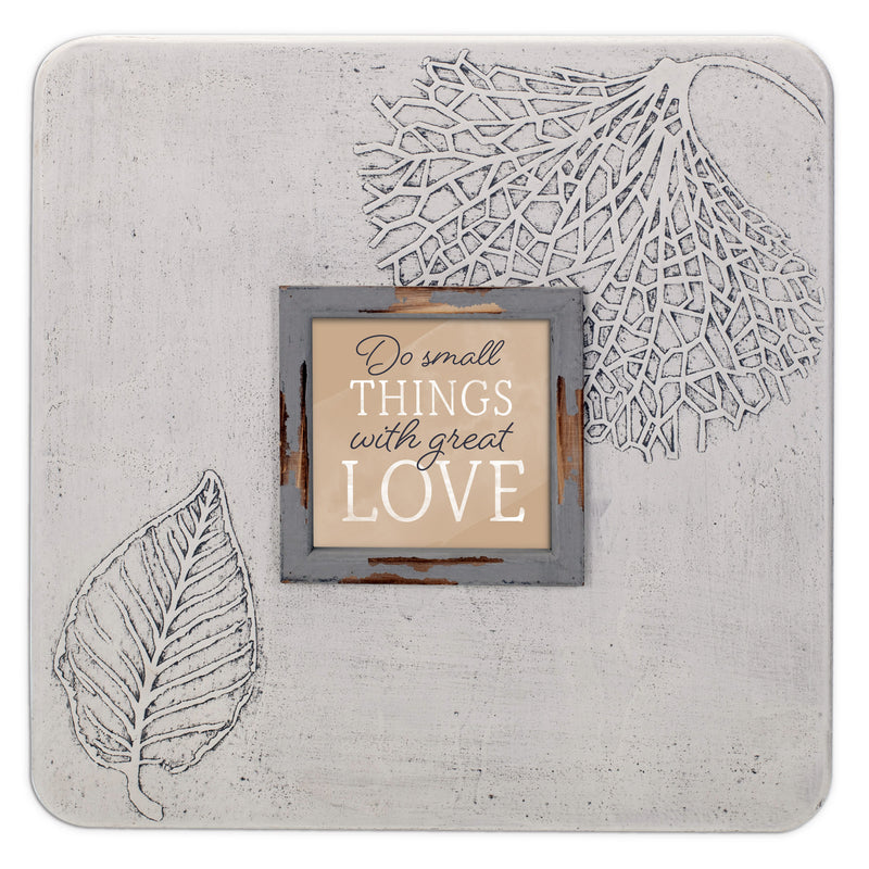 Small Things Great Love 16 x 16 Dandelion Impression Plaque