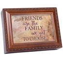 Friends Are The Family We Get To Choose Wood Grain 9 X 7 Mdf Wood Musical Box Plays Tune That'S What Friends Are For
