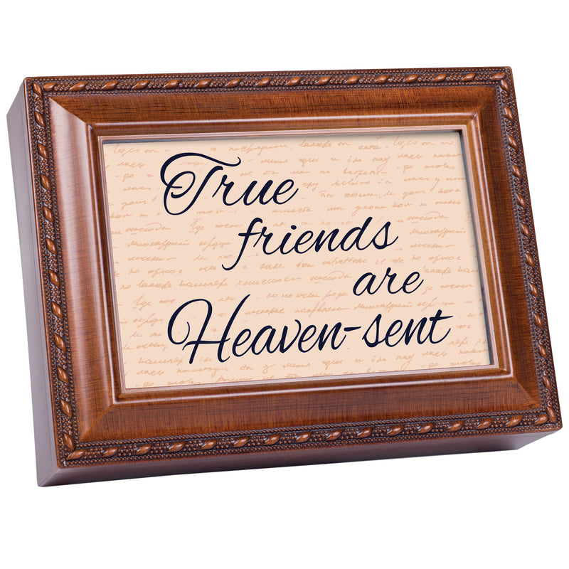 True Friends Are Heaven Wood Grain 9 X 7 Mdf Wood Musical Box Plays Tune That'S What Friends Are For