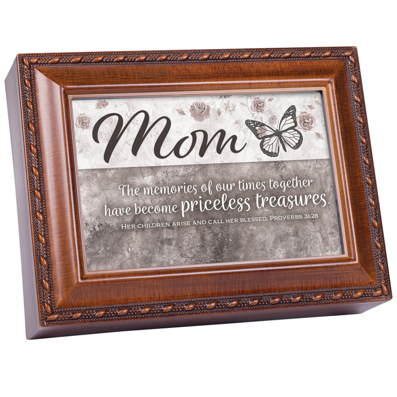 Mom The Memories Of Our Times Wood Grain 9 X 7 Mdf Wood Musical Box Plays Tune Friend In Jesus