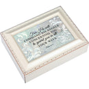 He Will Command  Ivory 9 X 7 Mdf Wood Musical Box Plays Tune Ave Maria