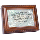 He Will Command Wood Grain 9 X 7 Mdf Wood Musical Box Plays Tune Great Is Thy Faithfulness