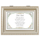 Dear Aunt Champagne Silver Music Box/Jewelry Box Plays You Light Up My Life