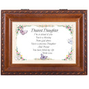 Cottage Garden Dearest Daughter Butterfly Woodgrain Music Box Plays Light Up My Life