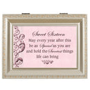 Sweet Sixteen Champagne Silver Traditional Music Box Plays You Light Up My Life