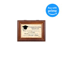 Cottage Garden Graduation Woodgrain Inspirational Traditional Music Box Plays Pomp & Circumstance