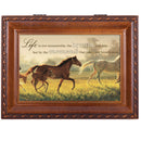 Life Measured By Moments Woodgrain Rope Trim Jewelry Music Box Plays Wonderful World