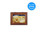 Cottage Garden Secret Sister Sending Happy Thoughts Woodgrain Rope Trim Jewelry Music Box Plays Thy Faithfulness