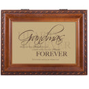 Cottage Garden Grandma Woodgrain Inspirational Traditional Music Box Plays How Great Thou Art