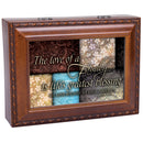 Cottage Garden Family Woodgrain Traditional Music Box Plays Edelweiss