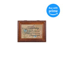 Cottage Garden Friendship Butterflies Woodgrain Rope Trim Music Box Plays That's What Friends are for