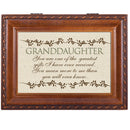 Cottage Garden Granddaughter Woodgrain Music Box/Jewelry Box Plays Amazing Grace