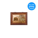 Congrats On Your Retirement Enjoy Woodgrain Rope Trim Jewelry Music Box Plays Wonderful World