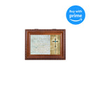 Cottage Garden My Prayer Box Place to Rest Cares Woodgrain Rope Trim Jewelry Music Box Plays Friend in Jesus