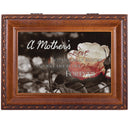 Cottage Garden A Mother's Love Bereavement Woodgrain Rope Trim Music Box Plays Amazing Grace