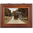 Cottage Garden Fathers Love and Memories Bereavement Woodgrain Rope Trim Music Box Plays Amazing Grace